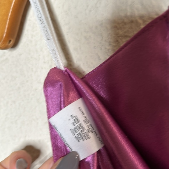 VTG Jessica McClintock Gunne Sax Prom Dress Rhinestone Satin Formal Pink 7/8 - Picture 11 of 13